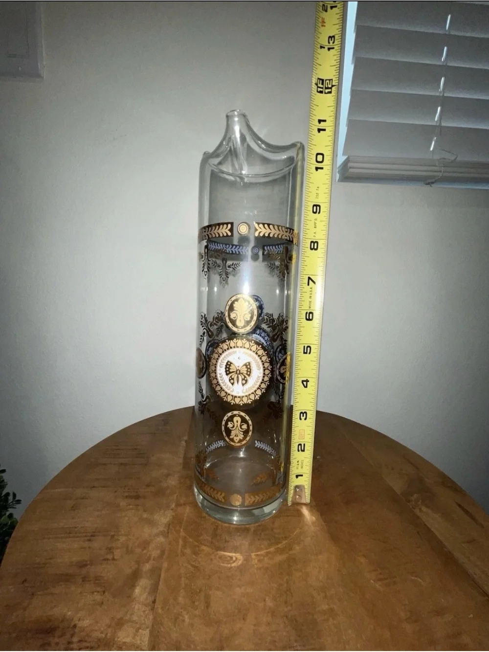 Vintage Georges Briard 22K Gold Butterfly Decanter Carafe MCM Hollywood Regency